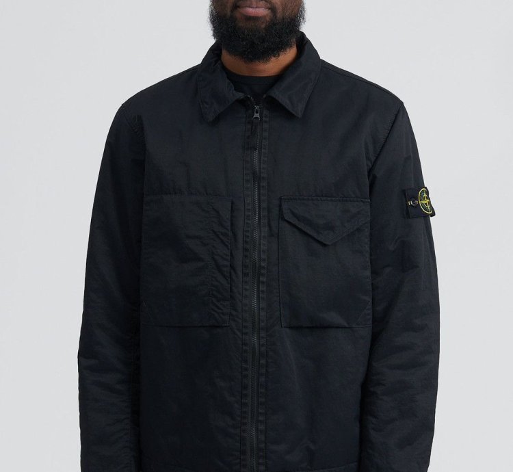 Stone Island Q0321 Opaque Nylon Twill Jacket With Primaloft