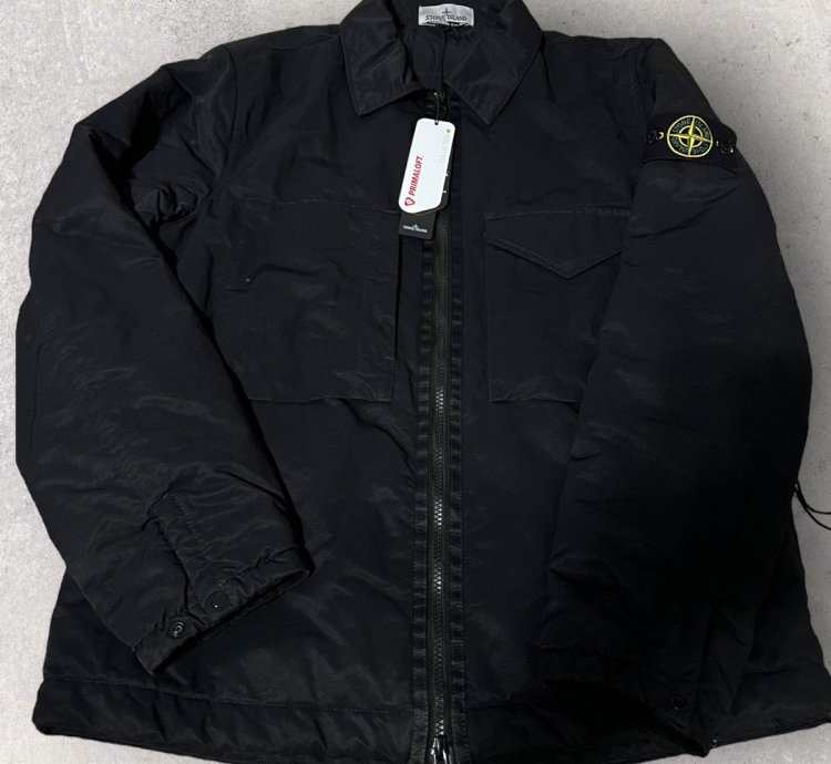 Stone Island Q0321 Opaque Nylon Twill Jacket With Primaloft