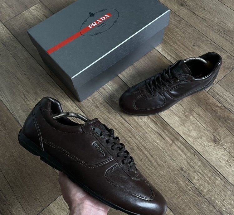 Prada Milano Leather Low Casual Shoes Sneakers