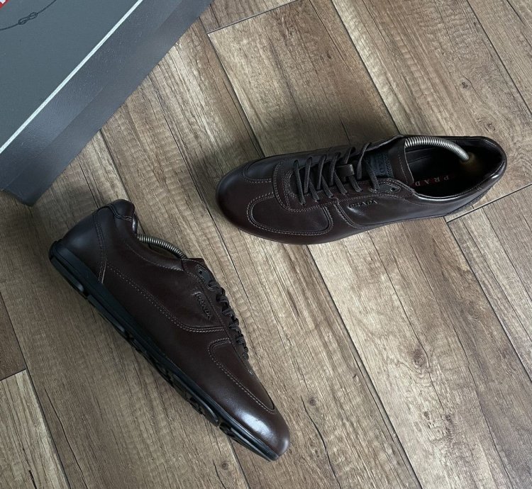 Prada Milano Leather Low Casual Shoes Sneakers