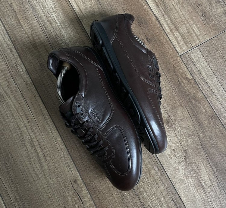 Prada Milano Leather Low Casual Shoes Sneakers
