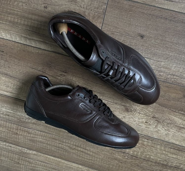 Prada Milano Leather Low Casual Shoes Sneakers