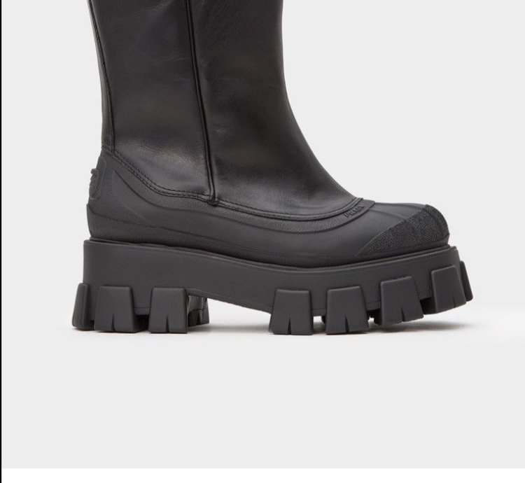 Prada Monolith Aw20 Womens Shearling Winter Boots