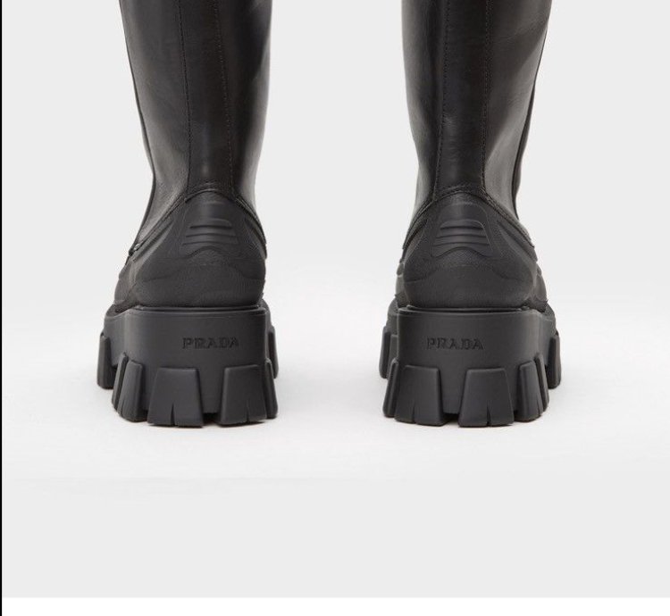 Prada Monolith Aw20 Womens Shearling Winter Boots