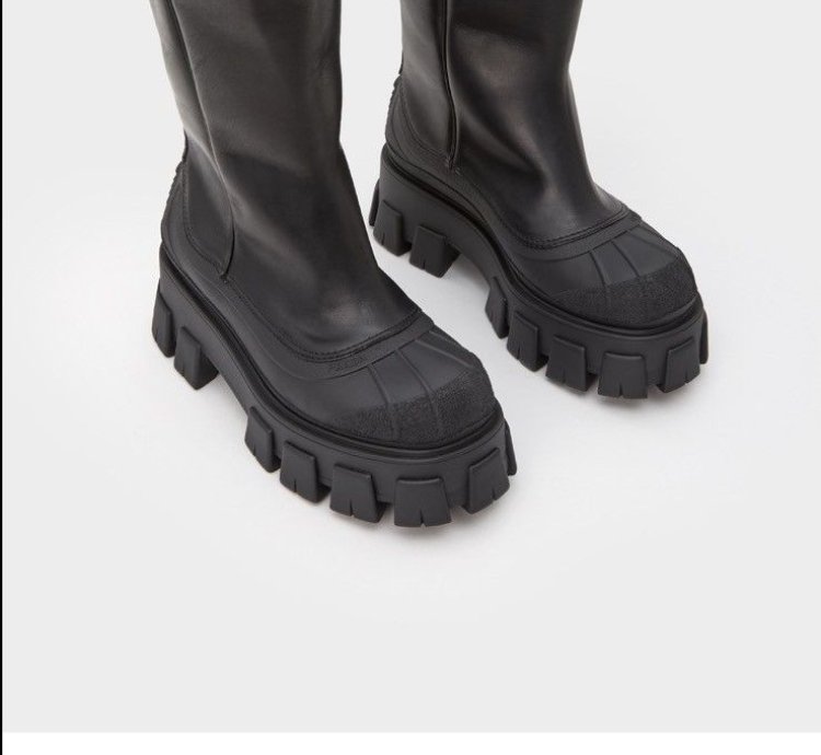 Prada Monolith Aw20 Womens Shearling Winter Boots