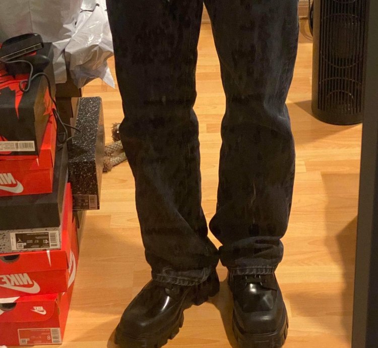 Prada Monolith Boot Brushed Leather Derby Shoes