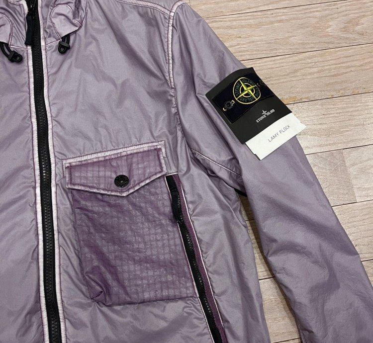Stone Island Rare Lamy Flock Jacket Sz Purple Lavender