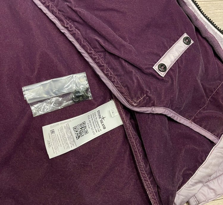 Stone Island Rare Lamy Flock Jacket Sz Purple Lavender
