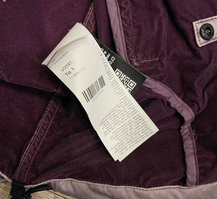 Stone Island Rare Lamy Flock Jacket Sz Purple Lavender