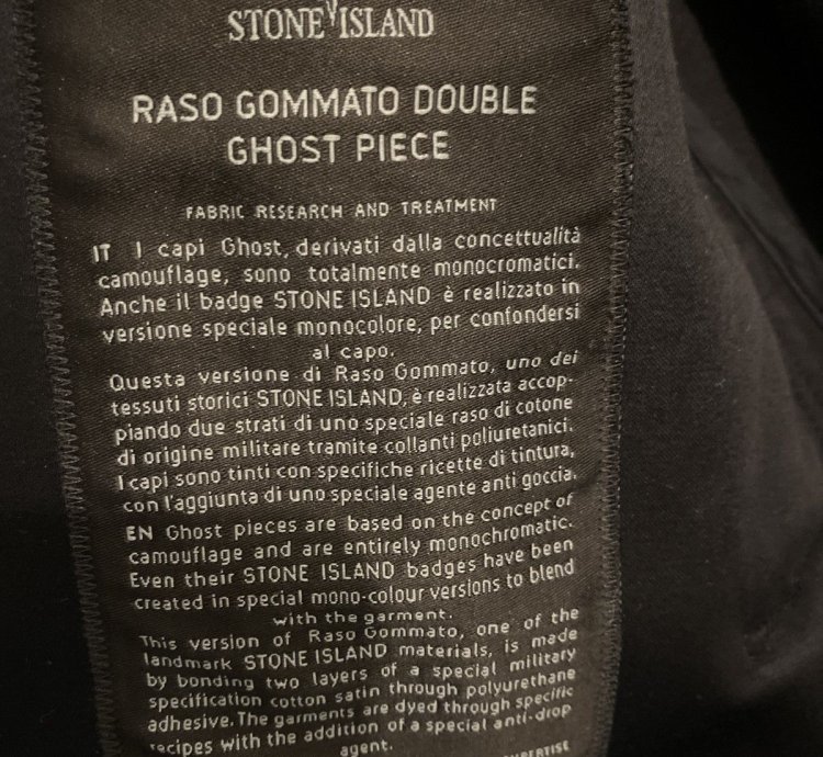Stone Island Raso Gommato Double Ghost Piece 7315440f1