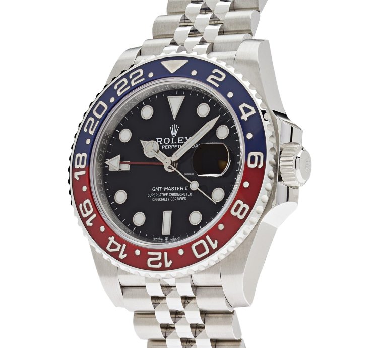 Rolex Gmt-master Ii 126710blro Pepsi Stainless Steel Black Dial Jubilee