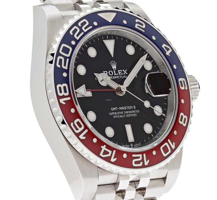 Rolex Gmt-master Ii 126710blro Pepsi Stainless Steel Black Dial Jubilee