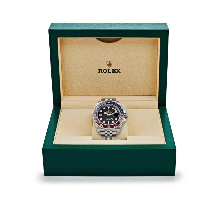 Rolex Gmt-master Ii 126710blro Pepsi Stainless Steel Black Dial Jubilee