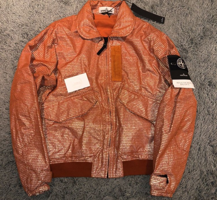 Stone Island Reflective Bomber Badge Jacket Outerwear Bnwt