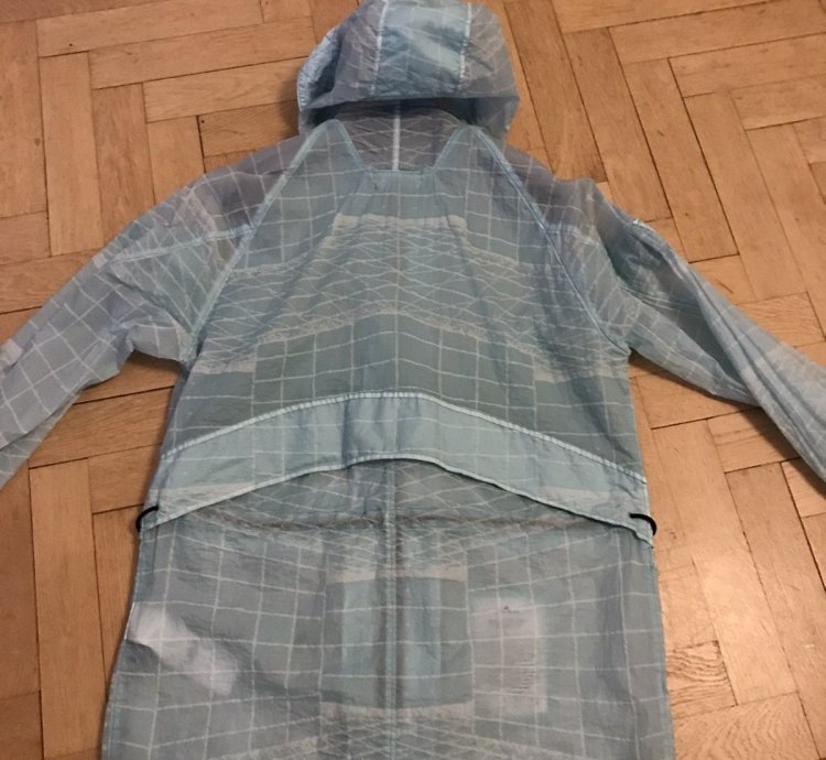 Stone Island Reflective Grid On Lamy-tc Jacket Aqua