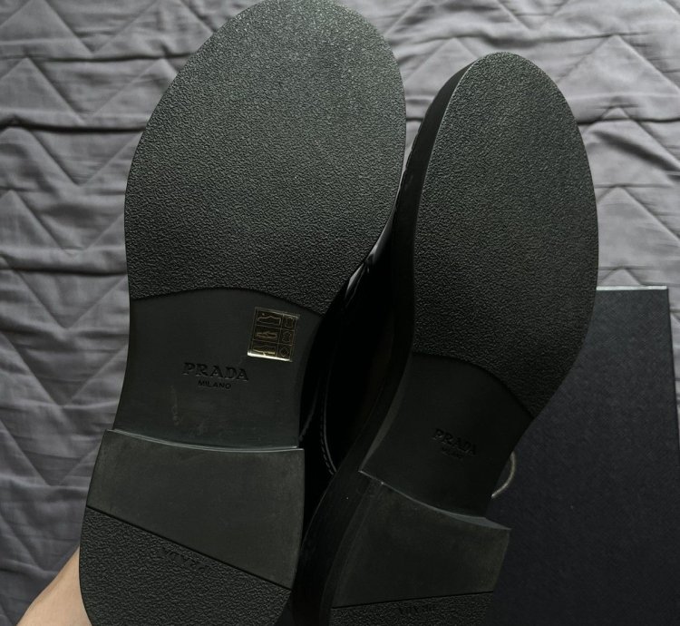 Prada Monolith Lace Up Derby Shoes Black