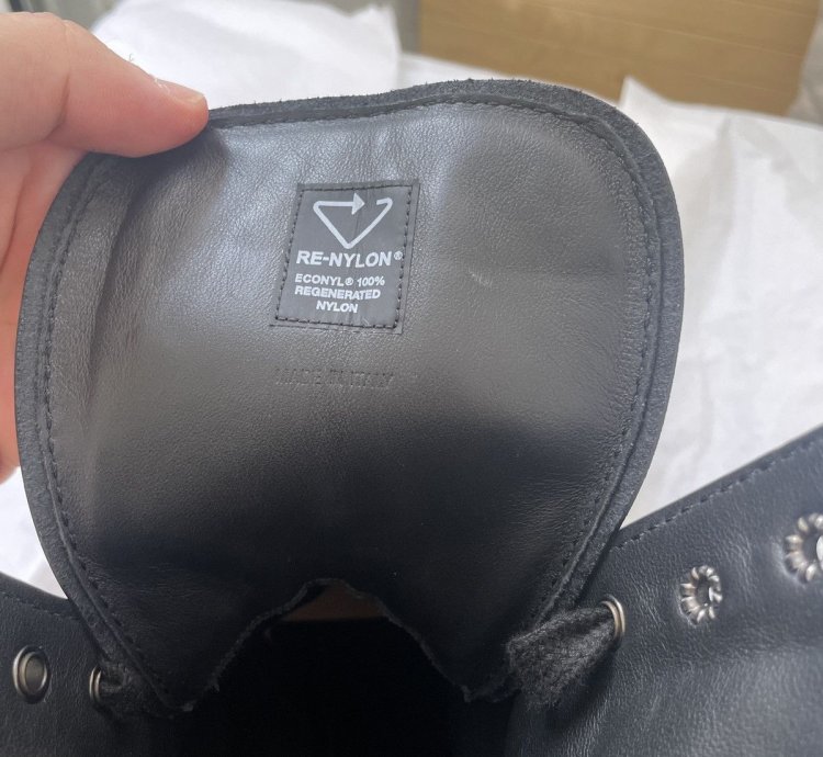 Prada Monolith Leather And Nylon Fabric Boots Size 11us 45eu