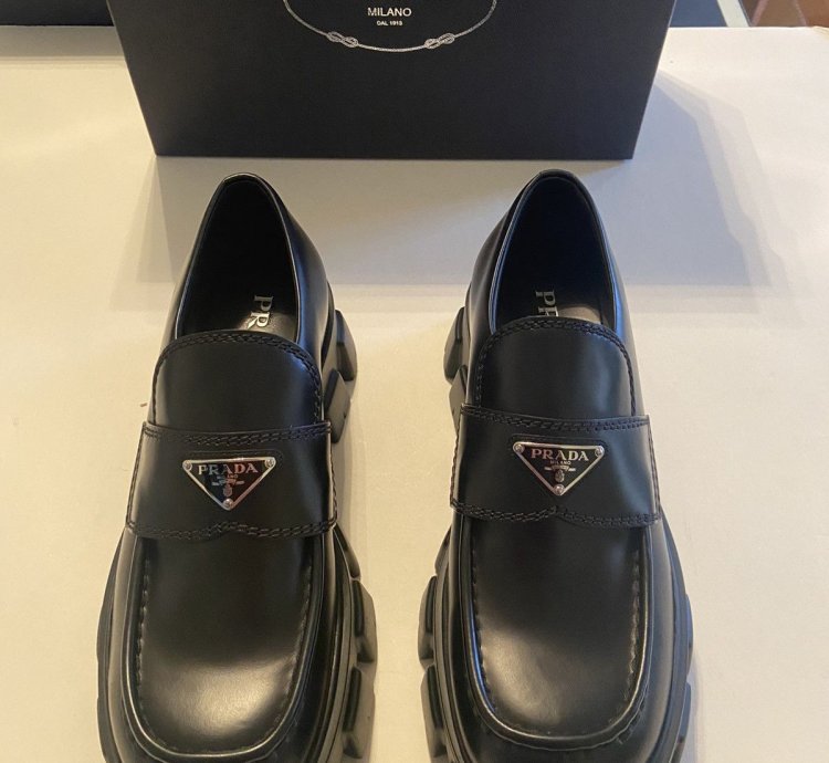 Prada Monolith Leather Loafer