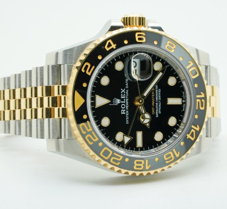 Rolex Gmt-master Ii 126713grnr 126713 Grnr Steel Gold Black Dial 40mm