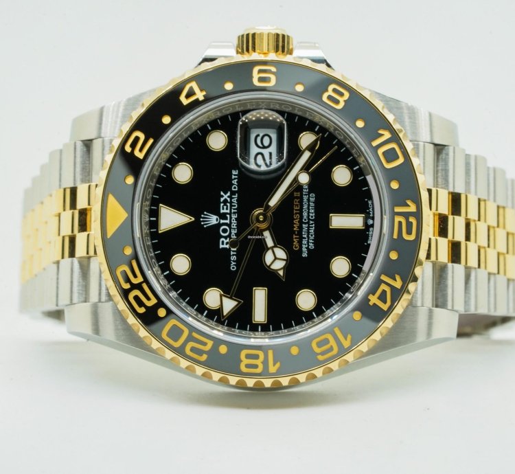 Rolex Gmt-master Ii 126713grnr 126713 Grnr Steel Gold Black Dial 40mm