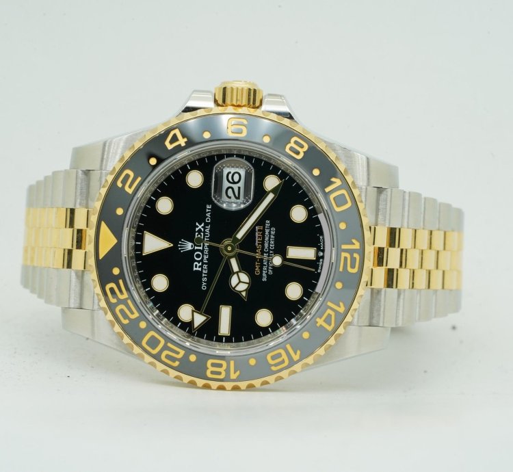 Rolex Gmt-master Ii 126713grnr 126713 Grnr Steel Gold Black Dial 40mm
