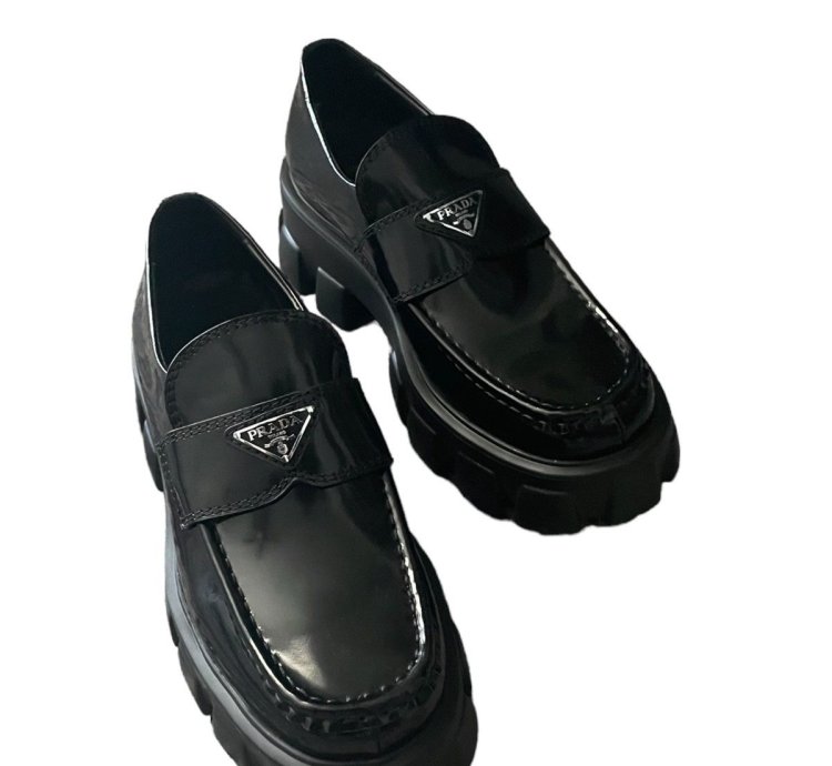 Prada Monolith Leather Loafers