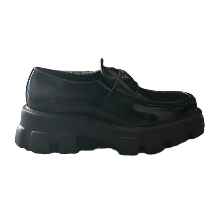 Prada Monolith Leather Loafers