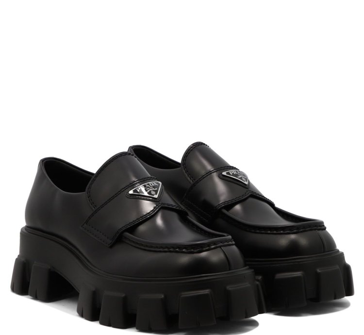 Prada Monolith Loafers Size Uk 8