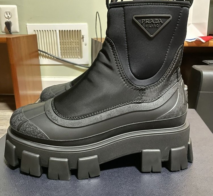 Prada Monolith Nylon Boots