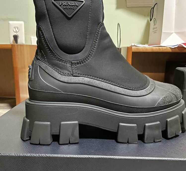 Prada Monolith Nylon Boots
