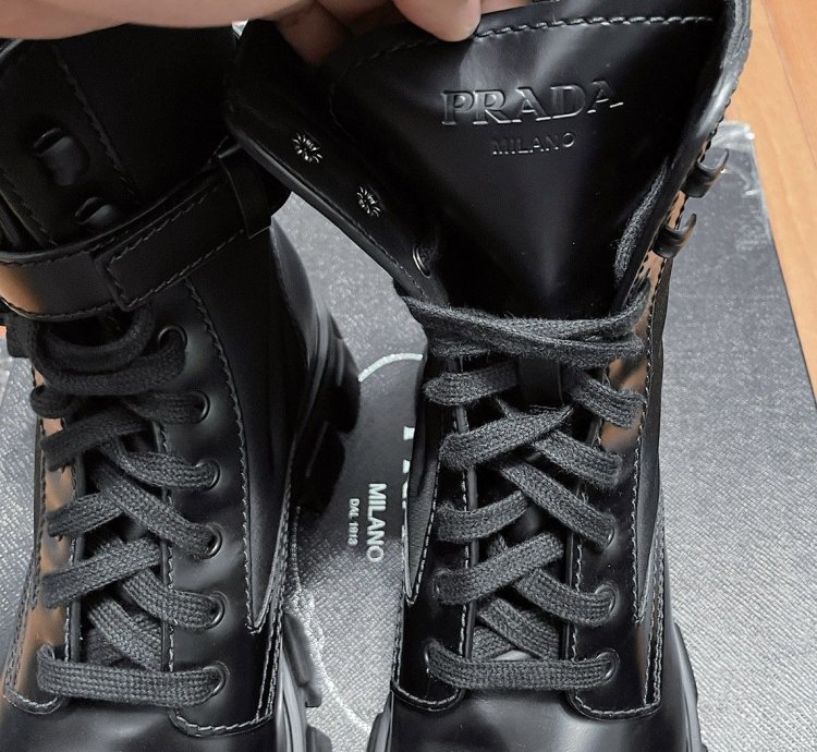 Prada Monolith Pouch Boots 21 22