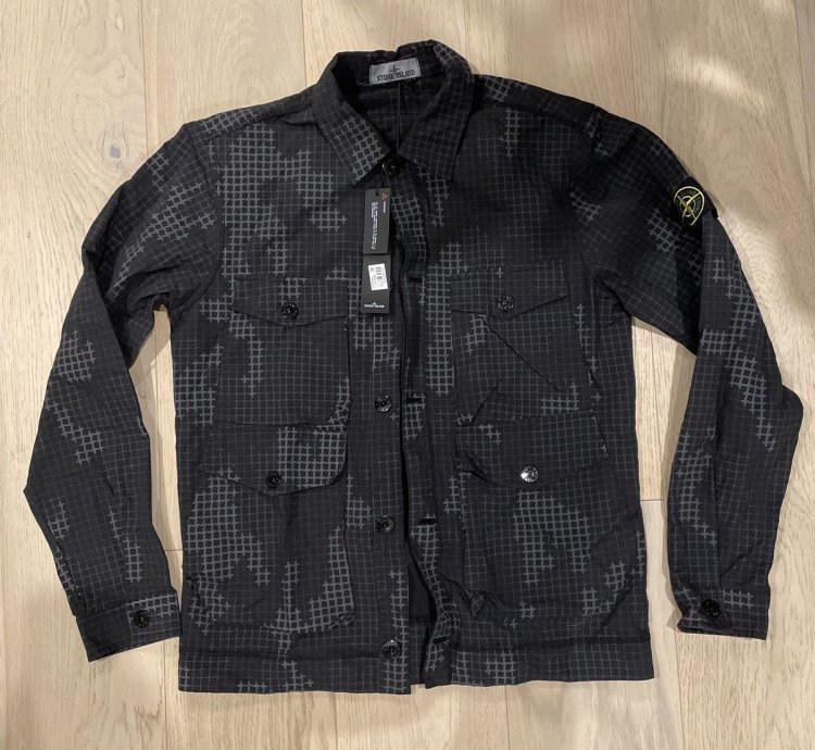 Stone Island Ripstop Grid Camo Shirt Jacket
