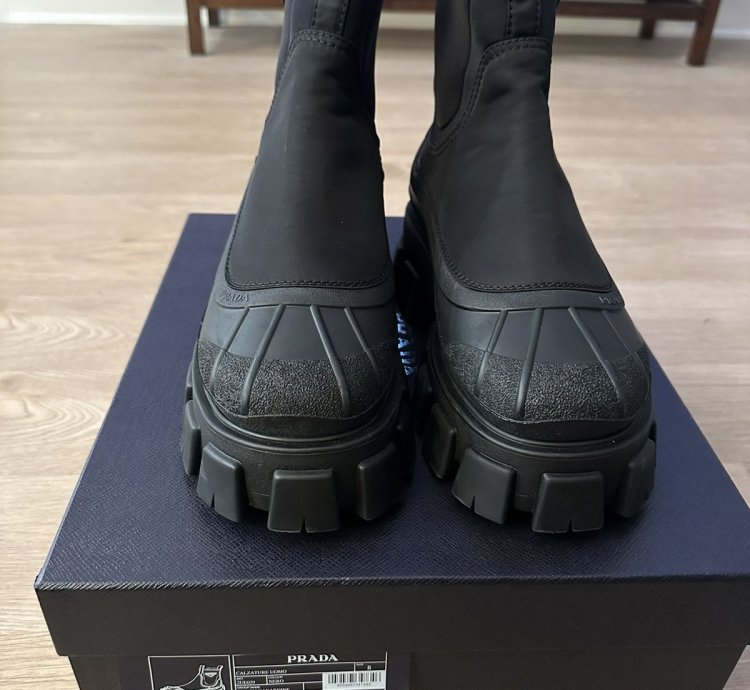 Prada Monolith Re-nylon Gabardine Boots