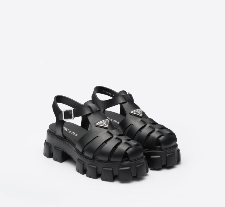 Prada Monolith Sandal Shoe New Size Uk 8 Us 9 875