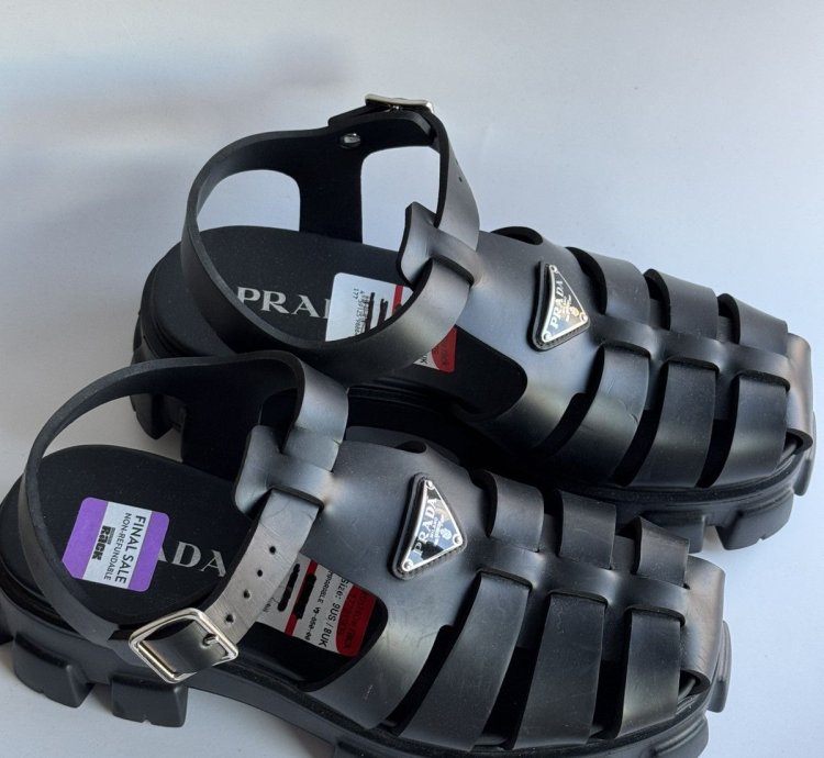 Prada Monolith Sandal Shoe New Size Uk 8 Us 9 875