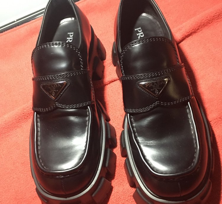 Prada Monolith Slip On Shoes