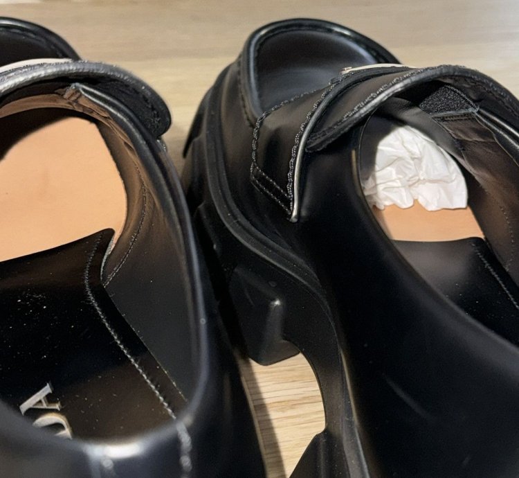 Prada Monolith Triangle Logo Loafers