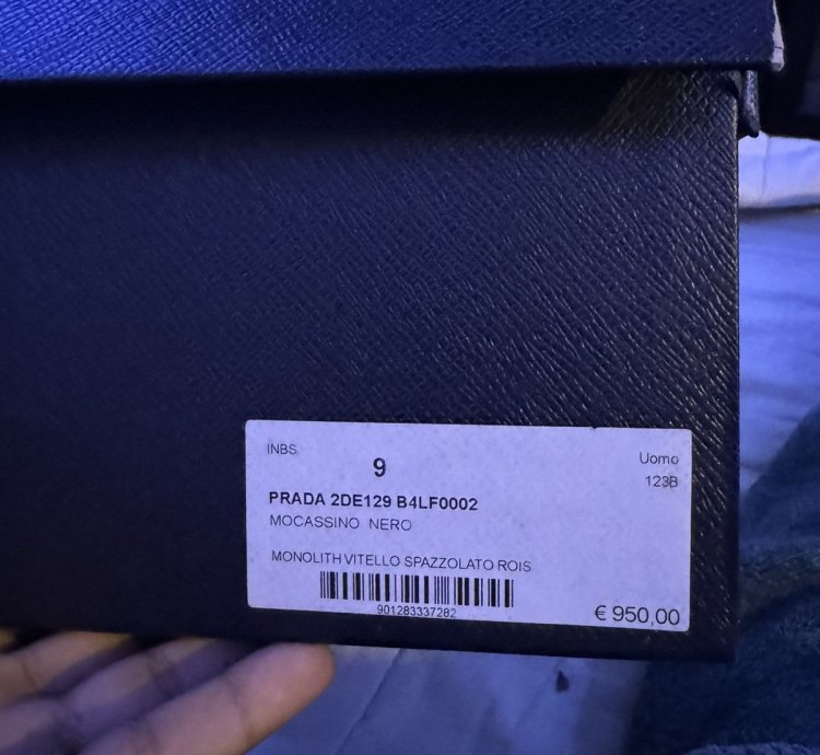 Prada Monolith Triangle Logo Loafers