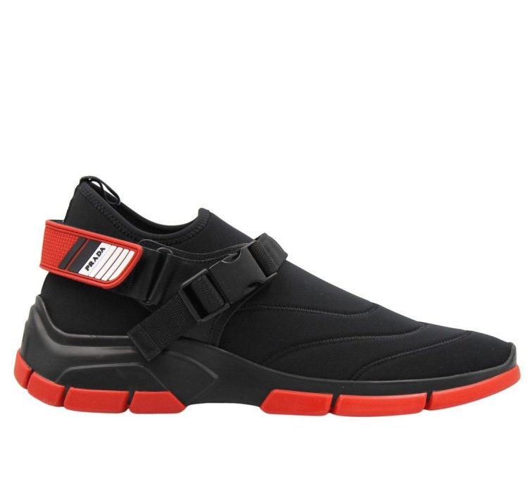 Prada Neoprene Buckle Sneakers