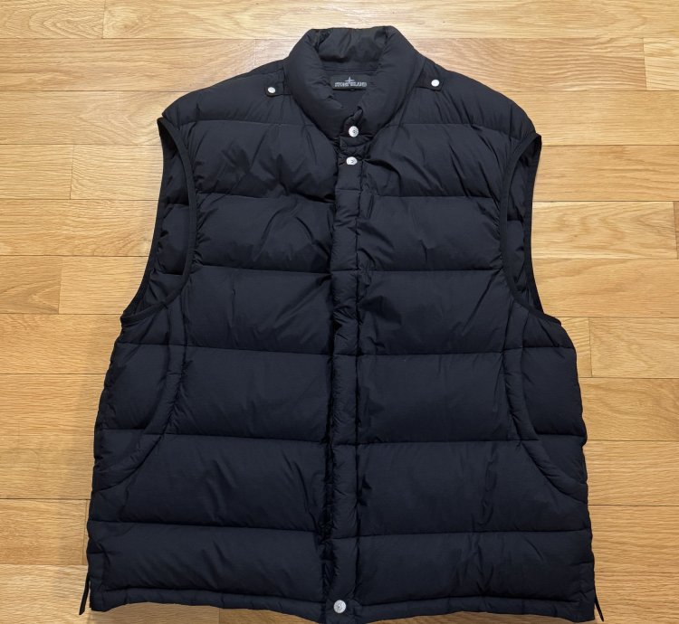 Stone Island Shadow Project Black Puffer Gilet Down Jacket
