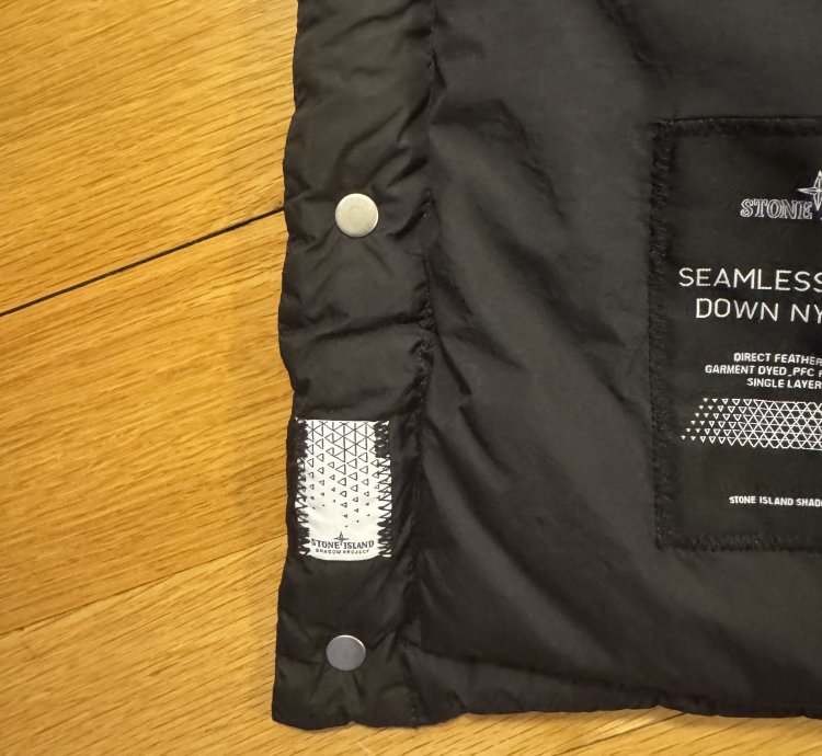 Stone Island Shadow Project Black Puffer Gilet Down Jacket