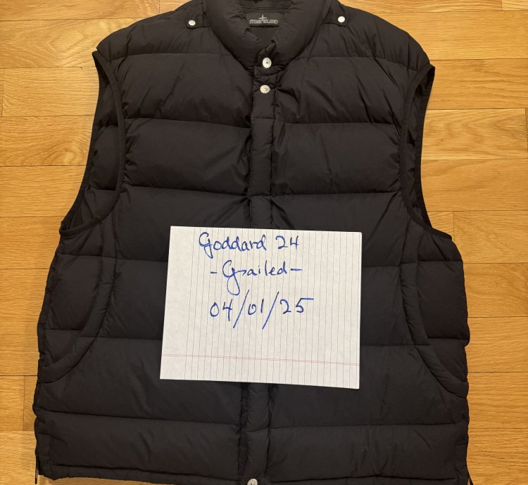 Stone Island Shadow Project Black Puffer Gilet Down Jacket