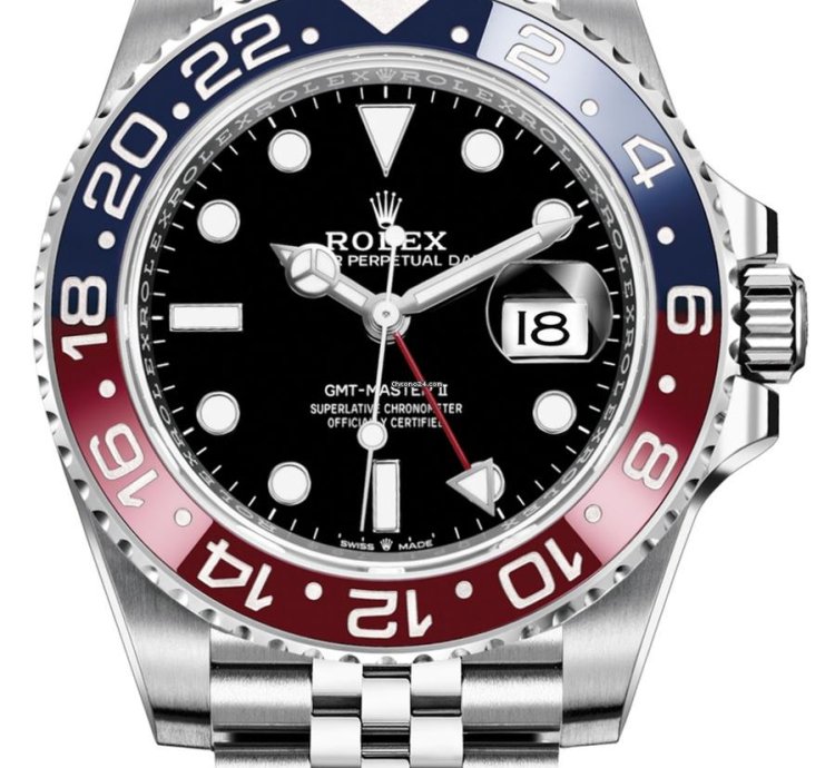 Rolex Gmt-master Ii 40mm Red And Blue Pepsi Jubilee Bracelet 126710blro