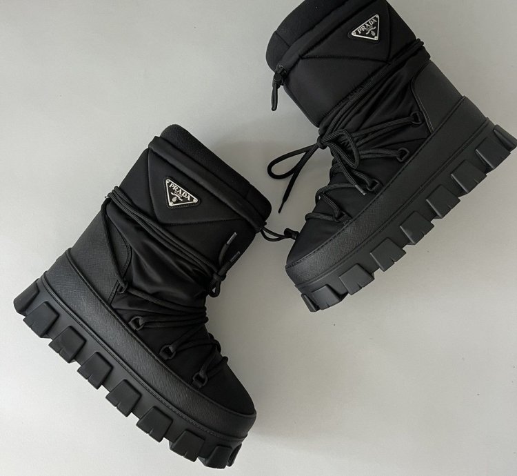 Prada Padded Monolith Apre Ski Boots