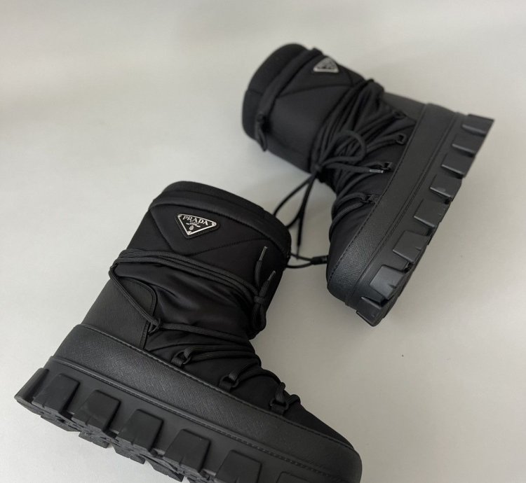 Prada Padded Monolith Apre Ski Boots