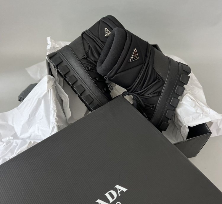 Prada Padded Monolith Apre Ski Boots