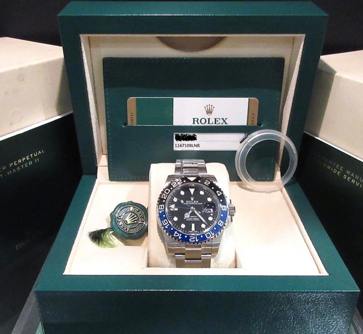 Rolex Gmt-master Ii Batman Nos Full Stickers 116710blnr