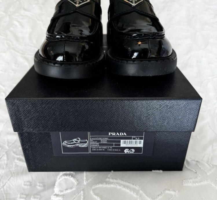 Prada Patent Leather Loafers fits Like 11 5us