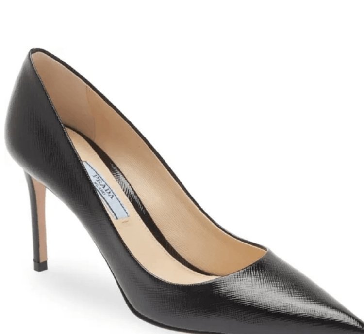Prada Pointed Toe Pump Heels Black 85mm Women Eu 36 Us 6