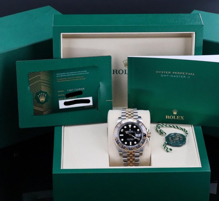 Rolex Gmt-master Ii Bumblebee 2025 Complete Set Zombie Two Tone 40mm Steel Gold 126713 Grnr